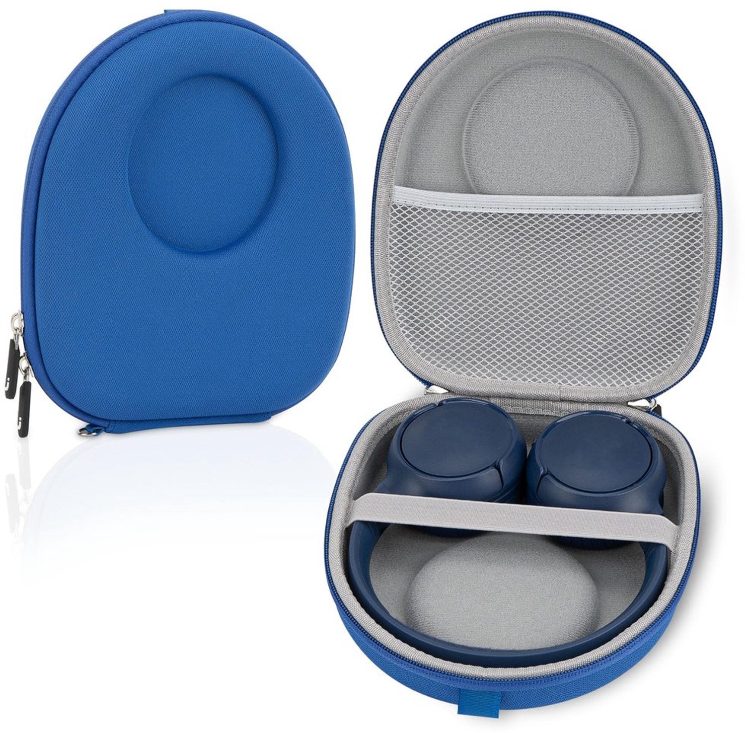 Draagtas voor hoofdtelefoon - Beschermende harde reistas - Blauw - Opladeropslag voor headsets