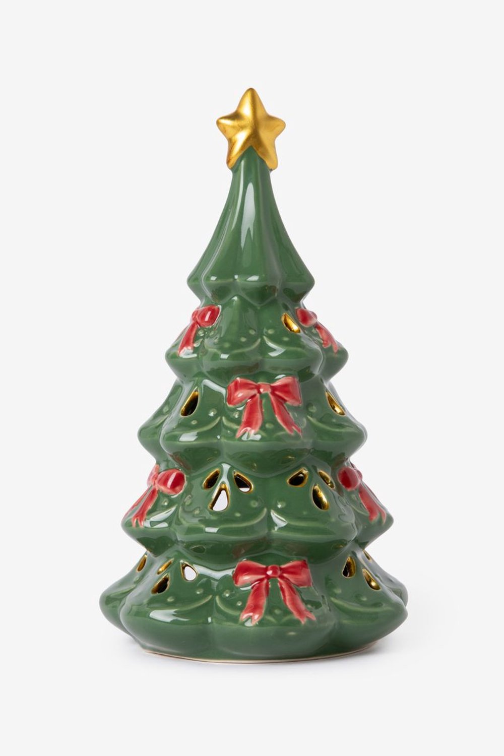 Sissy-Boy Donkergroene waxinelichthouder in de vorm van een kerstboom D.Groen