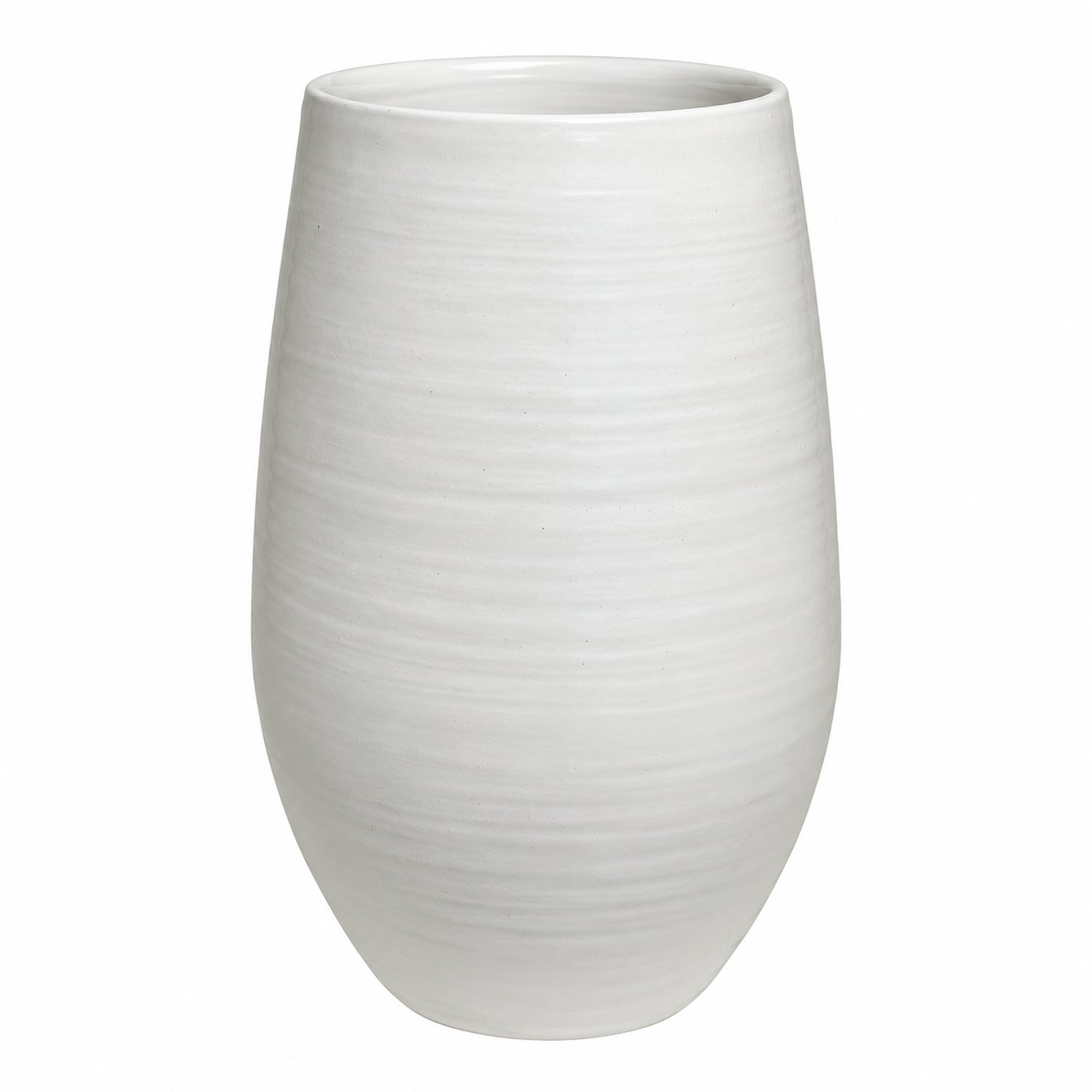 HS Potterie Vaas petra d27h45cm wit