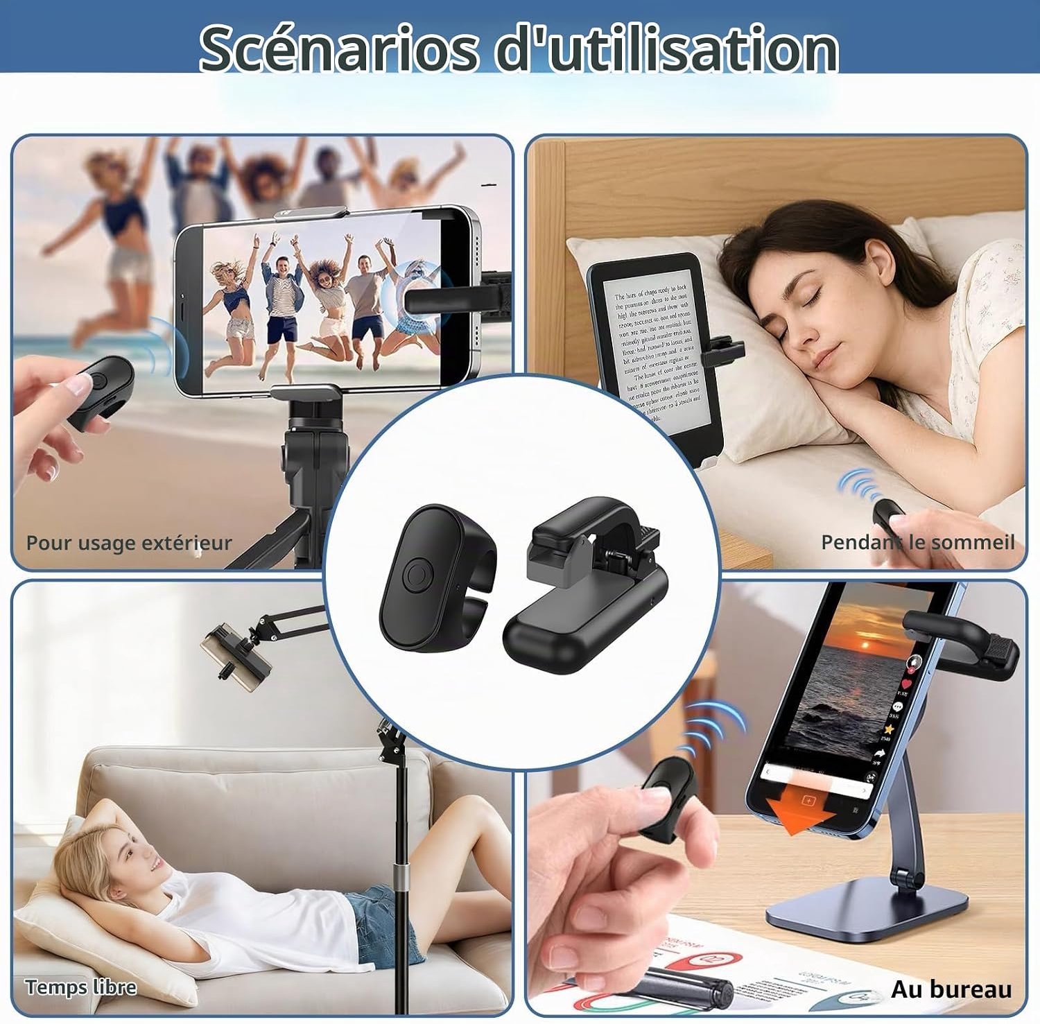 Page Turner - Afstandsbediening voor e-readers - E-Reader Paginaomdraaier - Bluetooth Remote &Clip -paginaomslaande ring - opklikbare clicker -Draadloze Afstandsbediening - Stil & Compact - Geschikt voor Kindle, Kobo, iPad &Tablets -Handsfree Lezen – foto 5