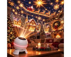 Kerst Laser Projectorlamp - USB Aangedreven Laser Kerst Sfeerprojector - Nachtlamp voor Binnen - Feestverlichting voor Kerstfeest - Familiebijeenkomsten - Woonkamer en Slaapkamer - Plug‑and‑Play Kerstdecoratie
