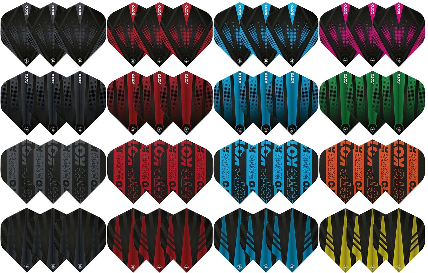 Standaard Dart Flights Set - 48 Stuks in Diverse Kleuren