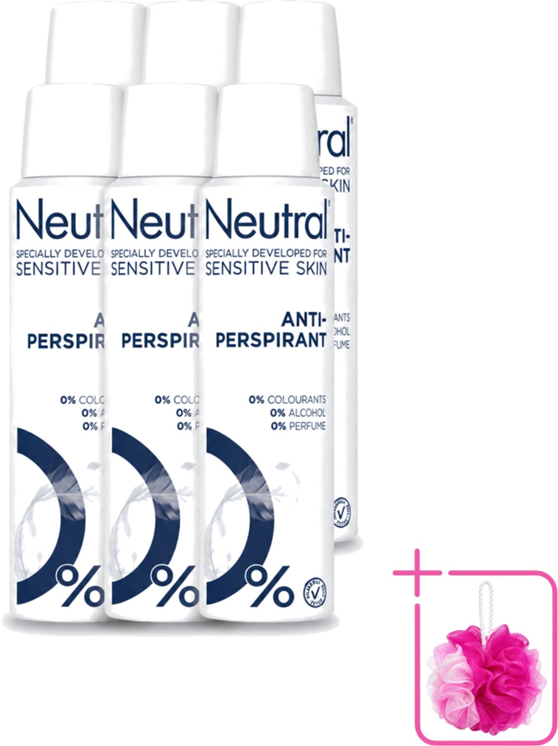 6 x Neutral - Deodorant Spray - Anti-perspirant - Gevoelige Huid - 0% Kleurstof, Parfum & Alcohol - 150 ml - Bulkverpakking - Neutral Anti-transpirant Deodorant - 0% parfum