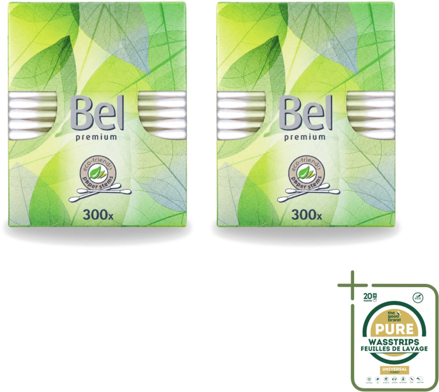 2 x Cotton Buds – Wattenstaafjes – Premium – Katoen - Wasstrips - Wattenstaafjes - Katoen - Papier - Plasticvrij - Milieuvriendelijk