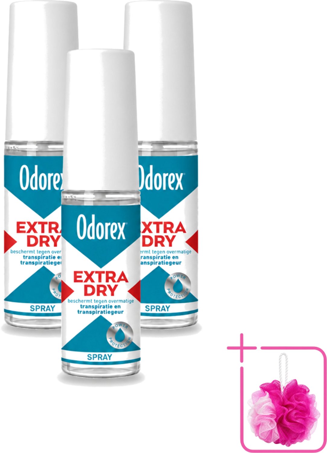 3 x Odorex - Deodorant Spray - Extra Dry - Krachtige Bescherming - 30 ml - Bulkverpakking - Extra droog - Zweetbestendig