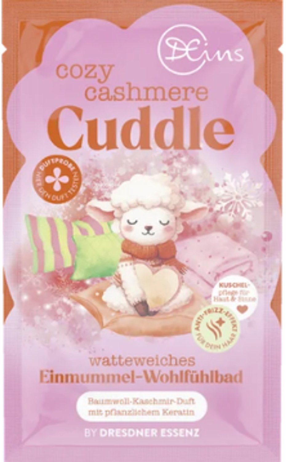 Winter Badschuim Cozy Cashmere Cuddle | Katoen & Kasjmier | 1x 60g | Badschuim Wintergeur Dresdner Essenz