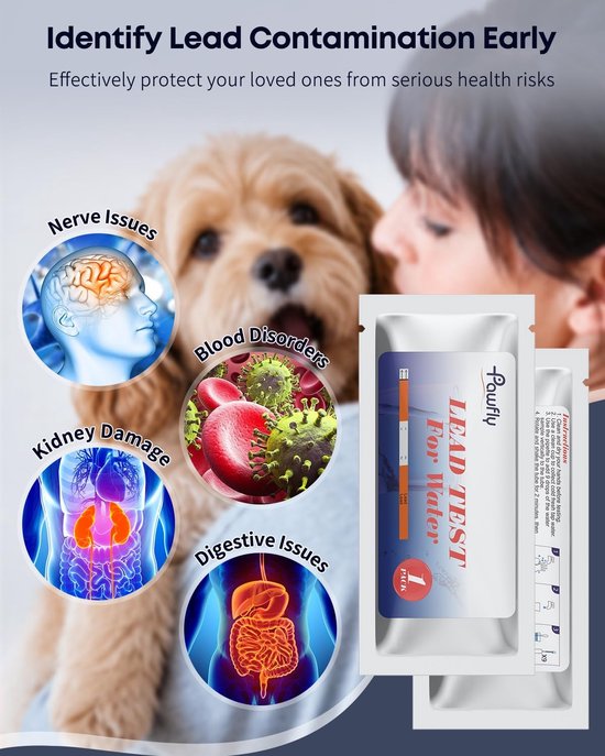Lead Test Kit voor Drinkwater - 4 Pack, Nauwkeurige Detectie van Lood in Water binnen 10 Minuten, Geschikt voor Stadswater en Putwater, Veiligheid voor Gezondheid — afbeelding 2