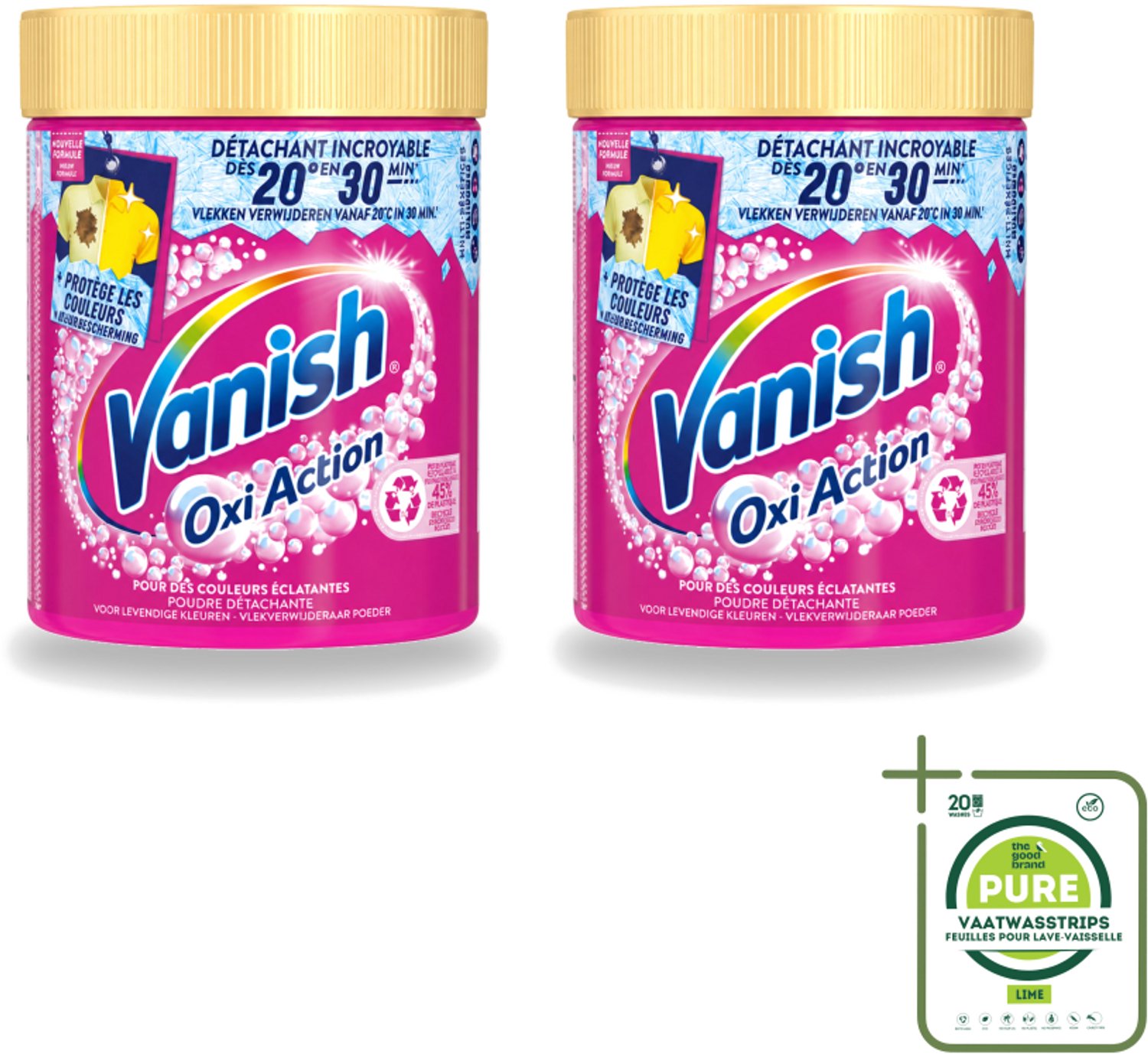 2 x Vanish – Wasbooster Poeder – Oxi Action Gekleurde Was – 470 g - Grootverpakking - Vaatwasstrips - Wasbooster - Kleurbehoud - Vlekverwijdering - Wasmiddel - Anti-verkleuring