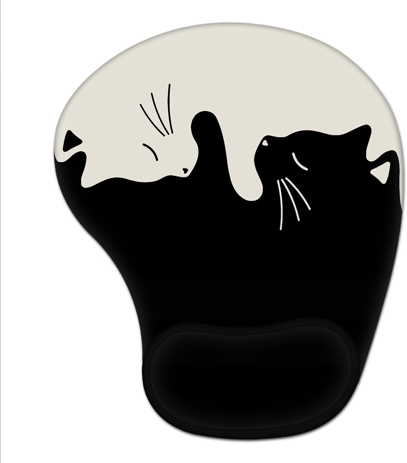 Ergonomische Muismat met Gel Kussen en Handsteun, Kat Motief, Comfortabel en Ondersteunend voor Thuis en Kantoor