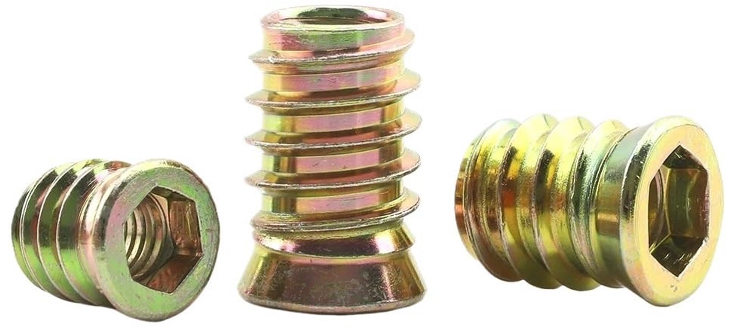 Houtdraadmoer M6-M10 verzinkt zeskant kop meubelmoeren koolstofstaal(M8x17 10pcs)
