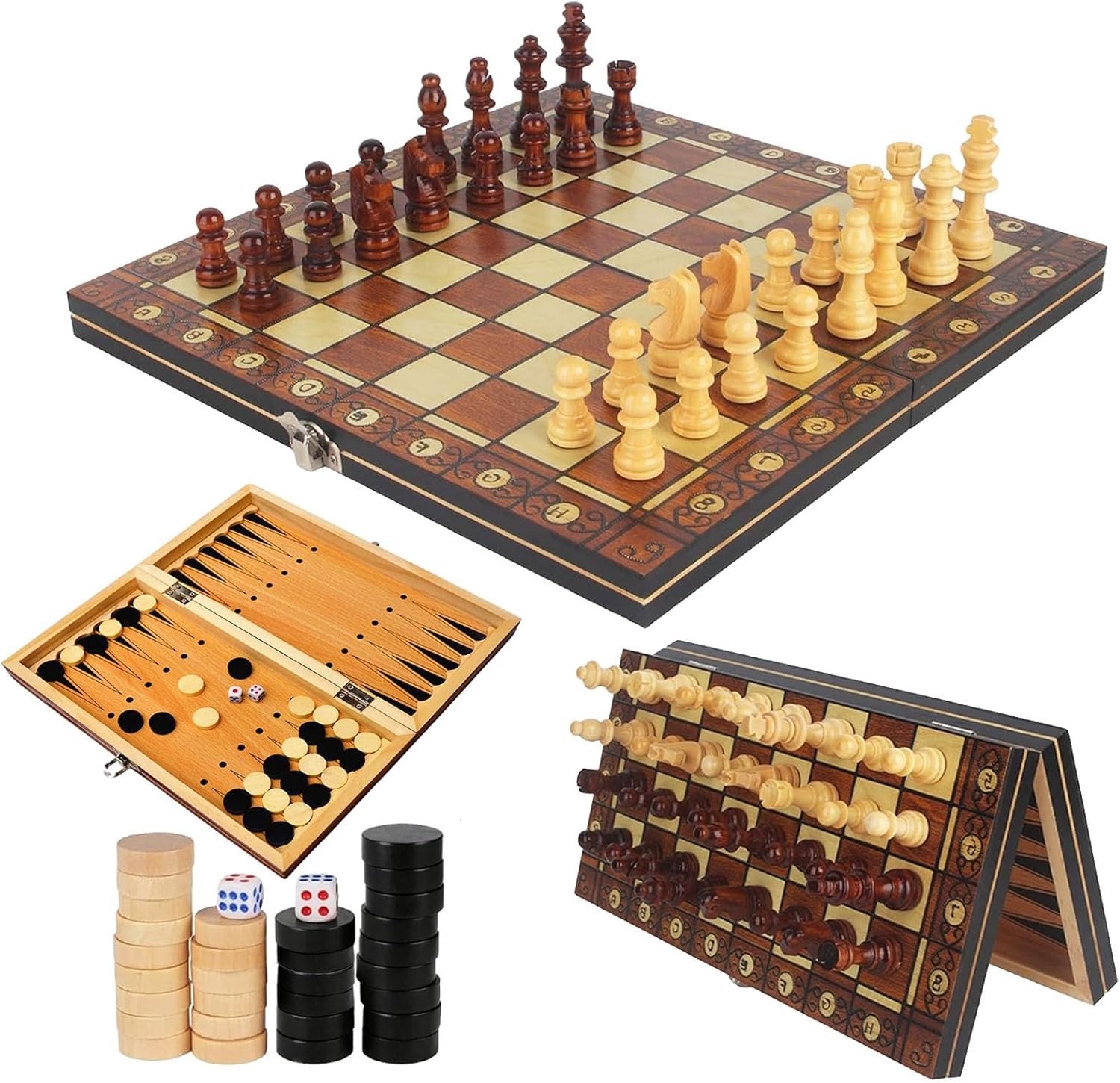 Magnetisch schaakspel met 3 functies - Perfect voor strategisch denken, gezinsplezier en onderweg spelen