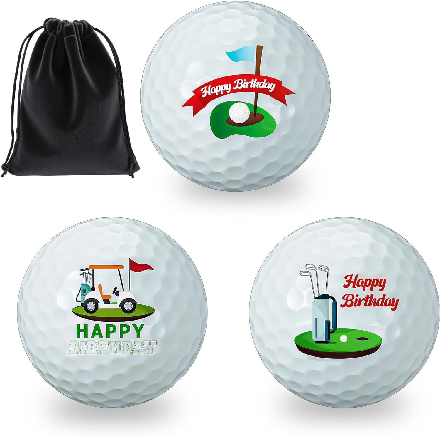 Persoonlijke Golf Gift Set met 3 Stuks - Grappige Golfballen voor Golf Fans, Perfecte Verjaardagscadeaus voor Mannen