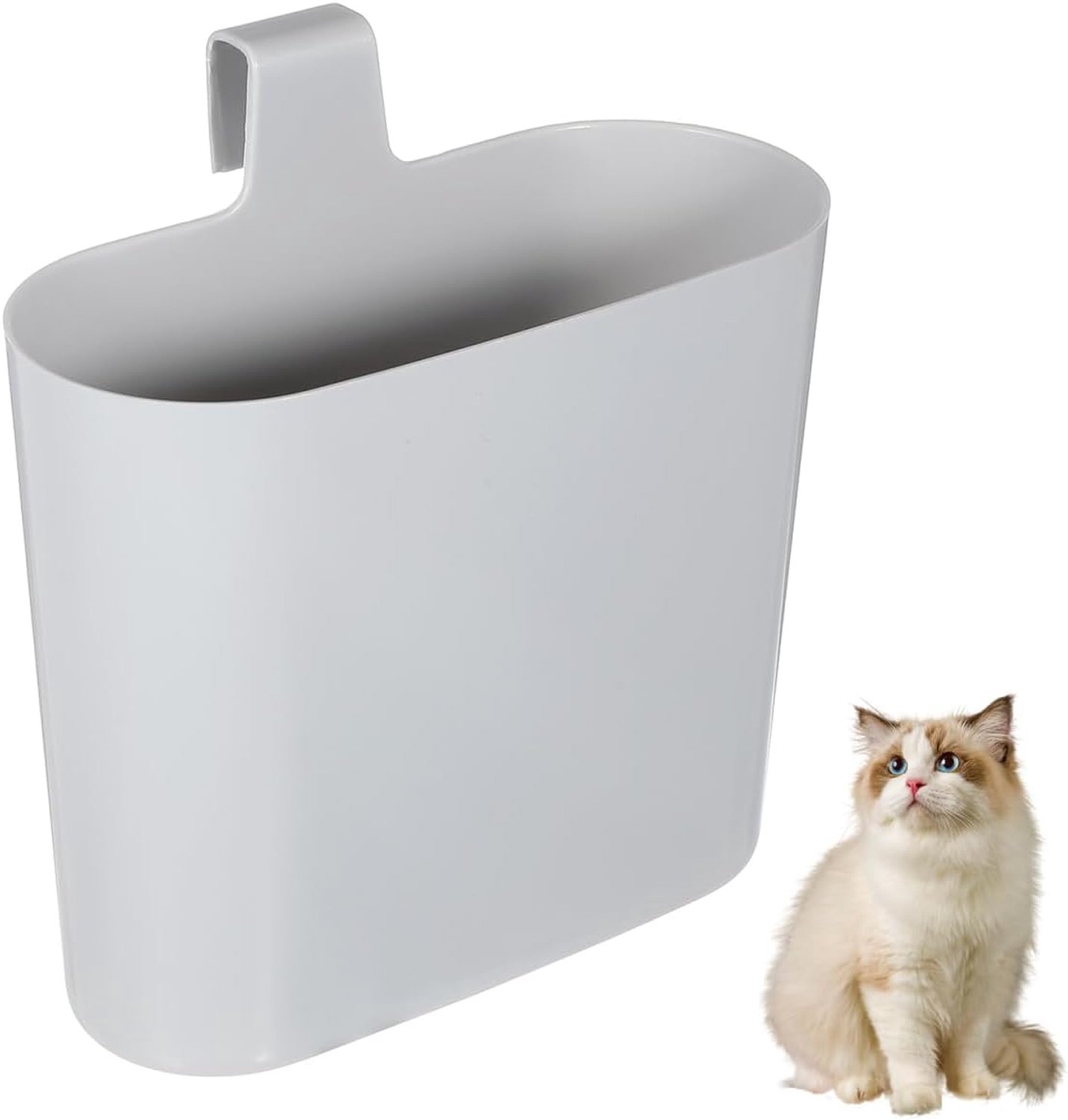 Hemobllo Kattenbakbakhouder compacte houder voor kattenbak, accessoires, efficiënte stofbescherming, ruimtebesparend ontwerp voor kleine woningen en huisdieren