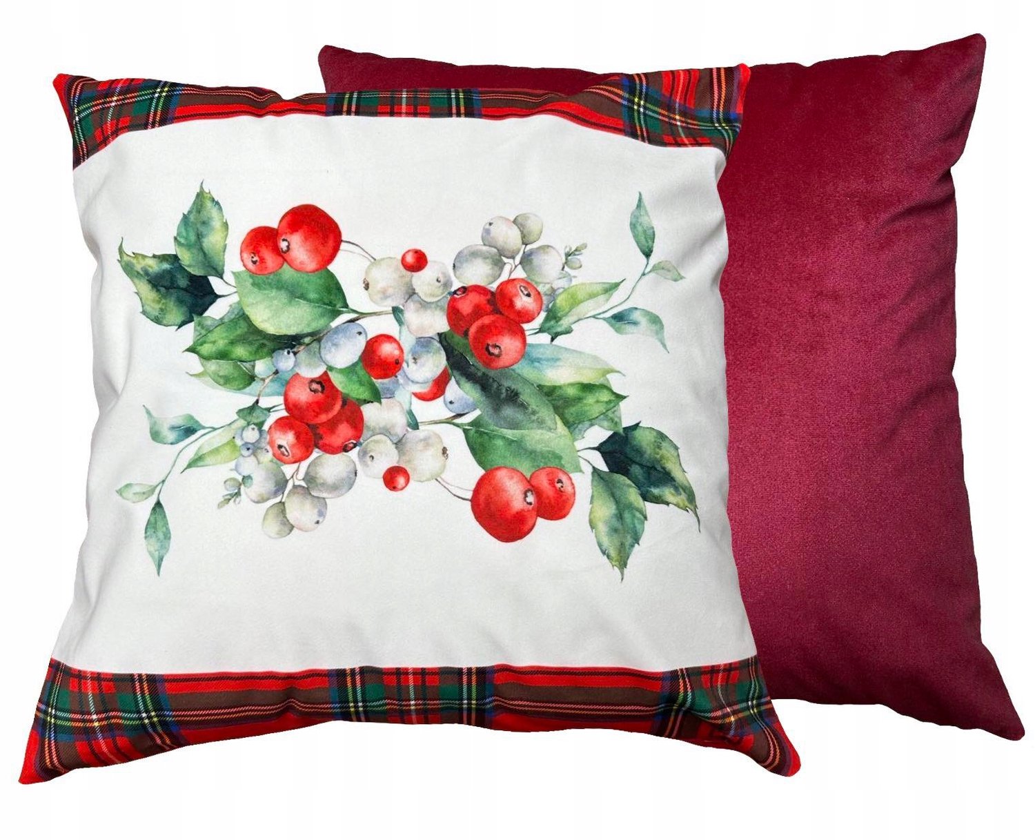 Decoratieve Kussenhoes 45x45 cm - Zachte Velours, Winterse Patronen