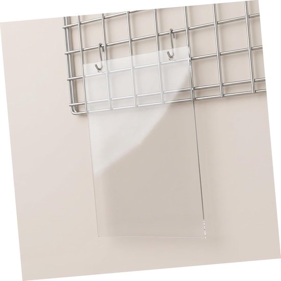 4 Stuks Delige Transparante Acryl Signaaldragers met Ophangfunctie Krasbestendig Helder Menu Display voor Kantoor Evenementgebruik — afbeelding 2