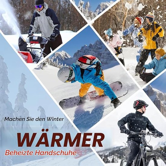 Verwarmde handschoenen-30*10cm-Touchscreen verwarmde handschoenen-USB waterdichte handschoenen-fietsen warme verwarmde handschoenen-verwarmd-geschikt voor klimmen, wandelen, fietsen, kamperen-unisex-zwart — cadeau in Sport & Outdoor - foto 7