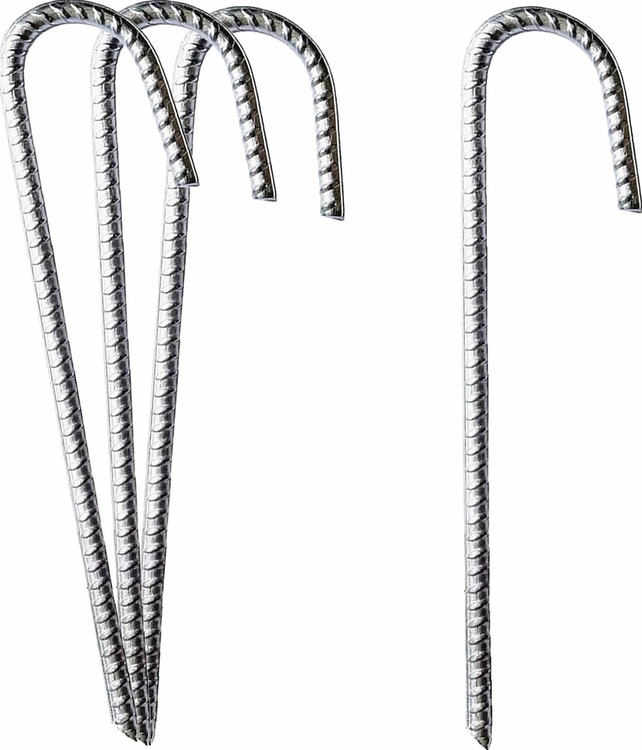 4x Grondharingen 30cm Verzinkt Staal - Tent, Trampoline, Zeil