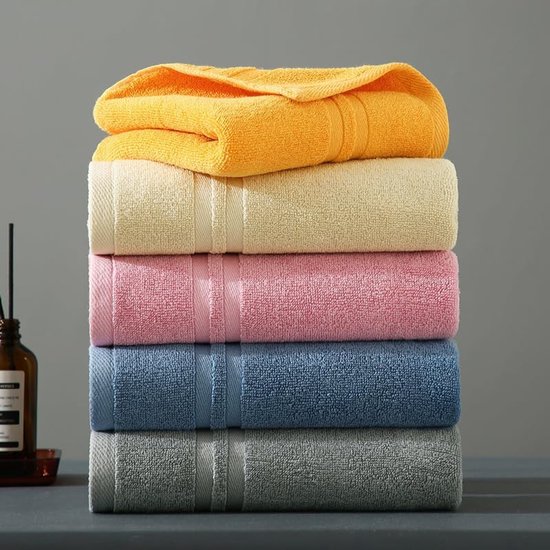 1 stuks keperstof satijnen badhanddoek, multifunctioneel gebruik als bad fitness, badkamer, douche, sport, handdoek, omgaan met verschillende situaties moeiteloos.27,5x55,3 inch (roze) B — afbeelding 2