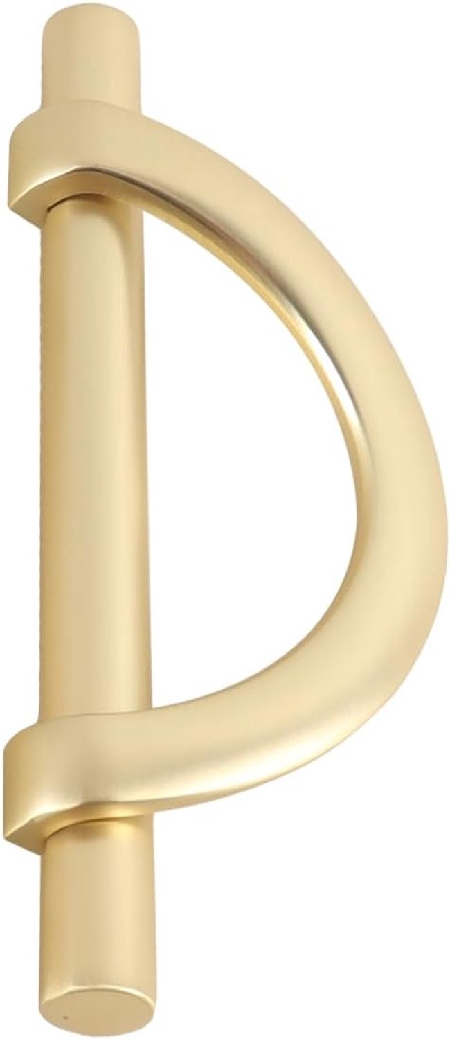 4 stuks halfronde meubelgrepen, zinklegering, ladegrepen, schoenenkast, gatafstand 96 mm, goud — afbeelding 4