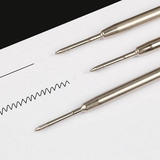 12 stuks balpenvullingen, verwisselbare reservevullingen van metaal, balpenvullingen van metaal voor formaat G2, universele navulling G2, voor dagelijks werk, 1 mm (blauw) — afbeelding 4