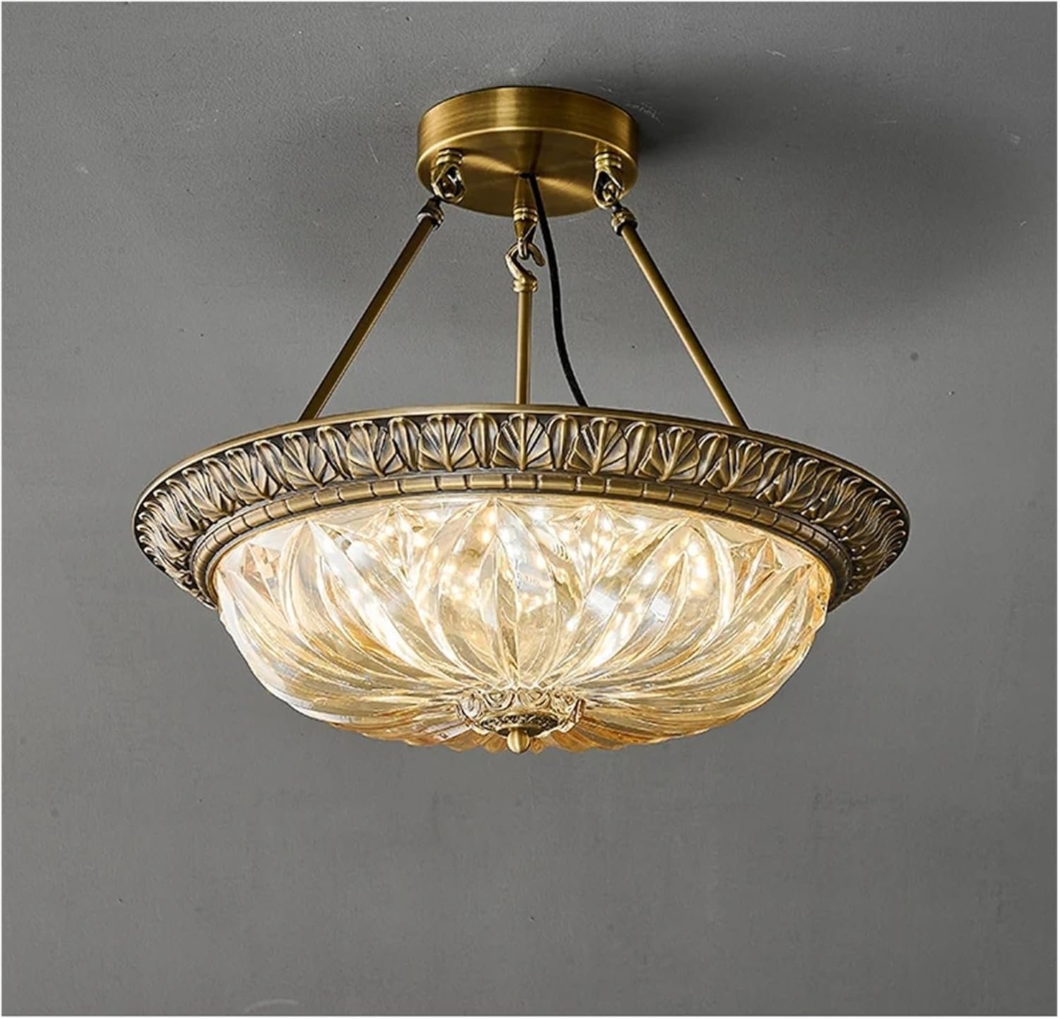 Scandinavische Retro Koperen Kroonluchter Voor Woonkamer, Eetkamer, Keuken, Hotelgang, Balkon, Hanglamp, Huisdecoratie, Led-Hanglamp,size_name-D40cm