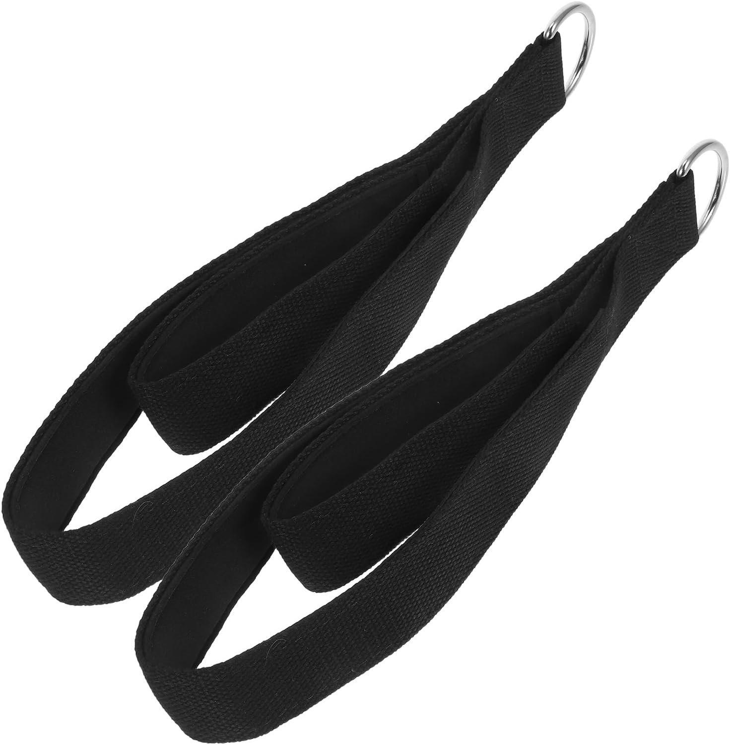 Happyyami 2 stuks stretchende yogariemen: professionele yogaweerstandsbanden met D-ringen - elastische oefenriemen voor flexibiliteit en binnentrainingen