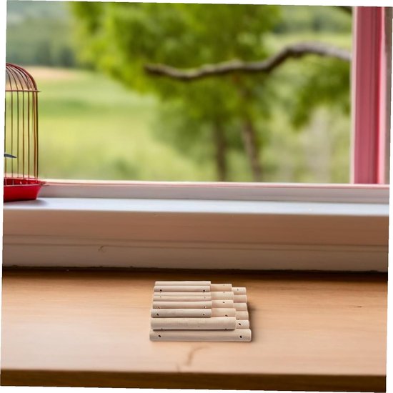 30 Stuks Delige Natuurlijke Houten Ronde Stokken voor Vogelkooi Ladder Veilige Knaagbare Zitstokken Klimonderdelen voor Parkiet Grasparkiet Kleine Knaagdieren Glad Splintervrij — afbeelding 2