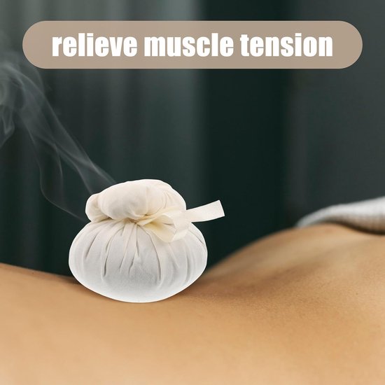 4 Stuks Alsem Massagehamerpakket Massage-Ontspanningsmassage Hoofdmassage Kompresbal Moxa-Spiermassage Kruidenmassageballen Spierontspanningsballen Massagestokjes — afbeelding 3