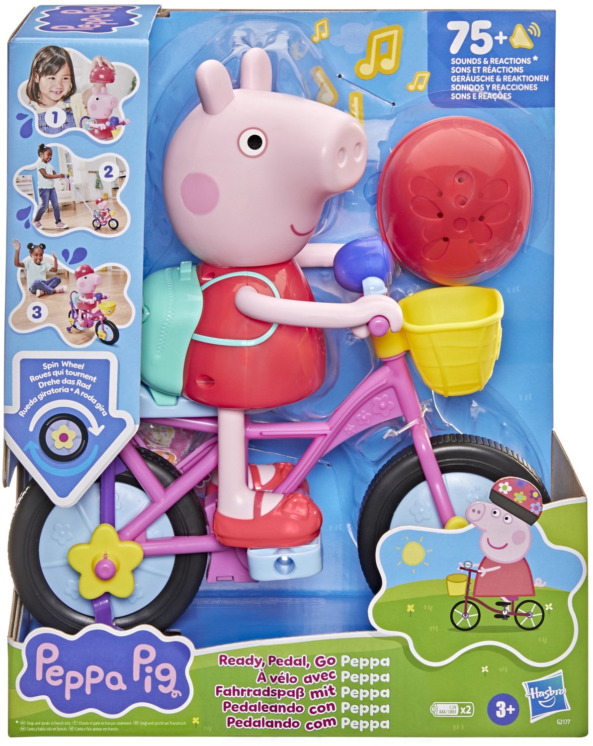 Peppa Pig - Klaar, trappen maar, Peppa - Interactieve speelset met figuur