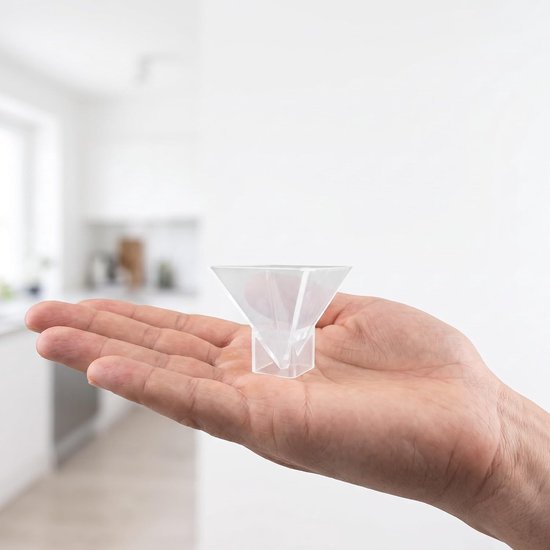 4 Stuks Delige Kleine Siliconen Piramidevormige Mallen voor Epoxyhars Transparante Driehoekige Gietvormen voor Bloemkunst Handgemaakte Decoraties — afbeelding 4