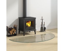 Bodemplaat voor open haard, 1200 x 500 mm, van gehard glas, vonkenbeschermingsplaat voor open haarden, vloerbescherming voor parket en laminaat, rechthoekige glasplaat, hittebestendig, vuurvaste