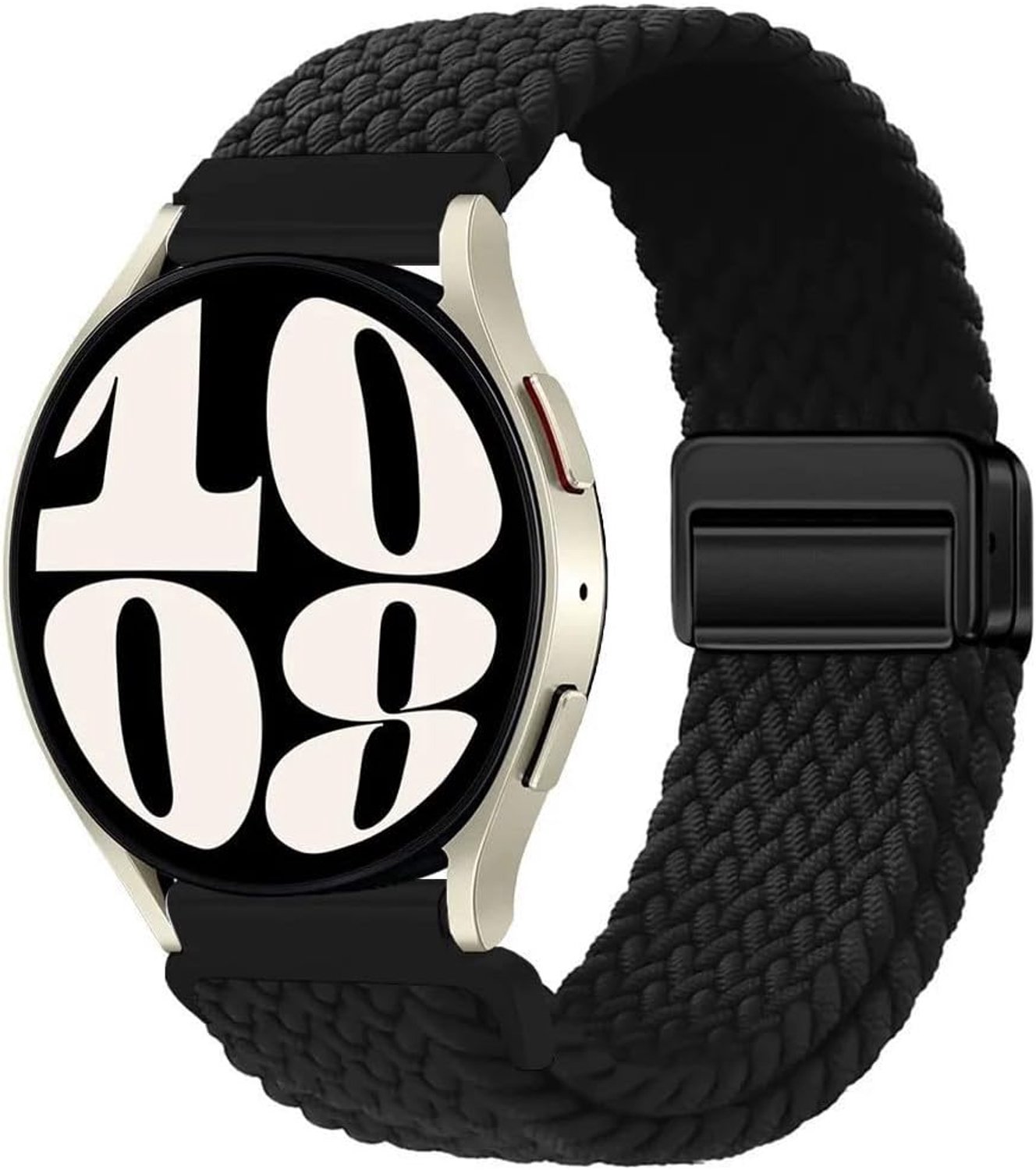 Armband voor Garmin Forerunner 265S/255S/Music/Vivoactive 4S 40 mm/3S 39 mm/Venu 3S/2S/Move 3S/Active S, gevlochten reservearmband, elastische nylon horlogeband