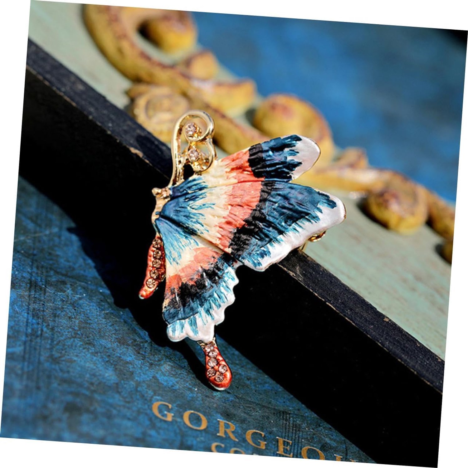 1stuk Gouden Emaille Geëmailleerde Borstspeld Creatieve Accessoire Voor Schaal Sjaal Elegante Mode Broche Voor Feestelijke Gelegenheden