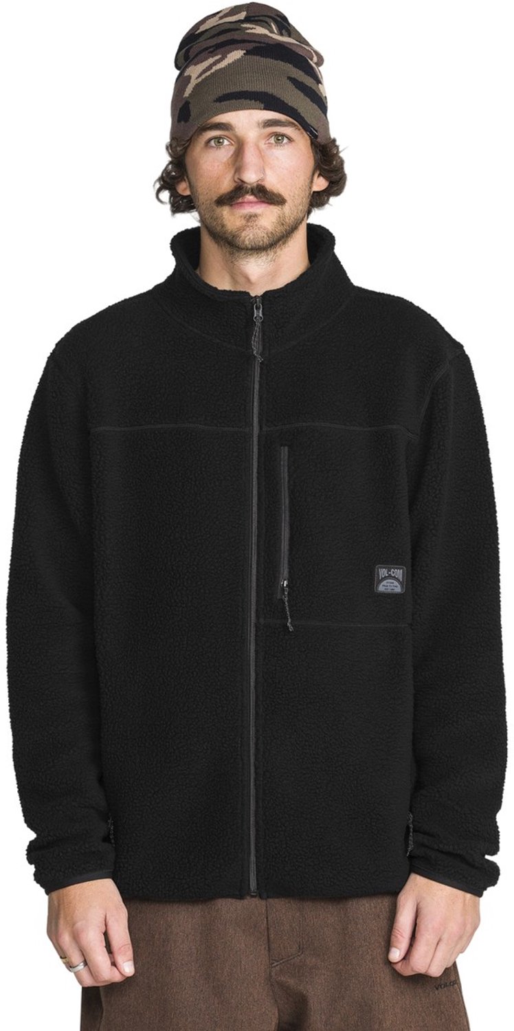 Volcom Mens Nelson Sherpa Full Zip Zwart