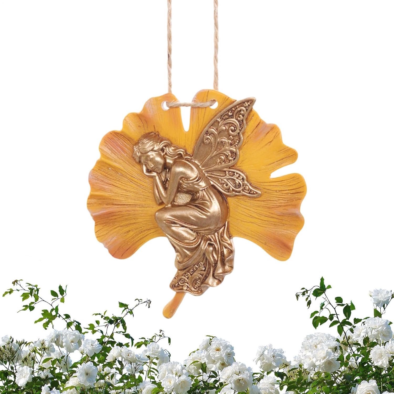 Boomversiering voor buiten, ginkgo-hanger voor feeëntuin, balkondecoratie, voor terras, raam, balkon, binnenplaats, verjaardag, feest, housewarming