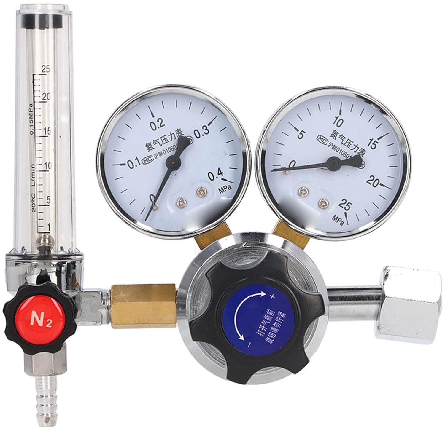 Stikstofgasregelklep, Stikstofregelmeter met Gesmeed Messing Lichaam en Fluorbutylmembraan, voor Laboratorium, Lassen, Industriële Productie