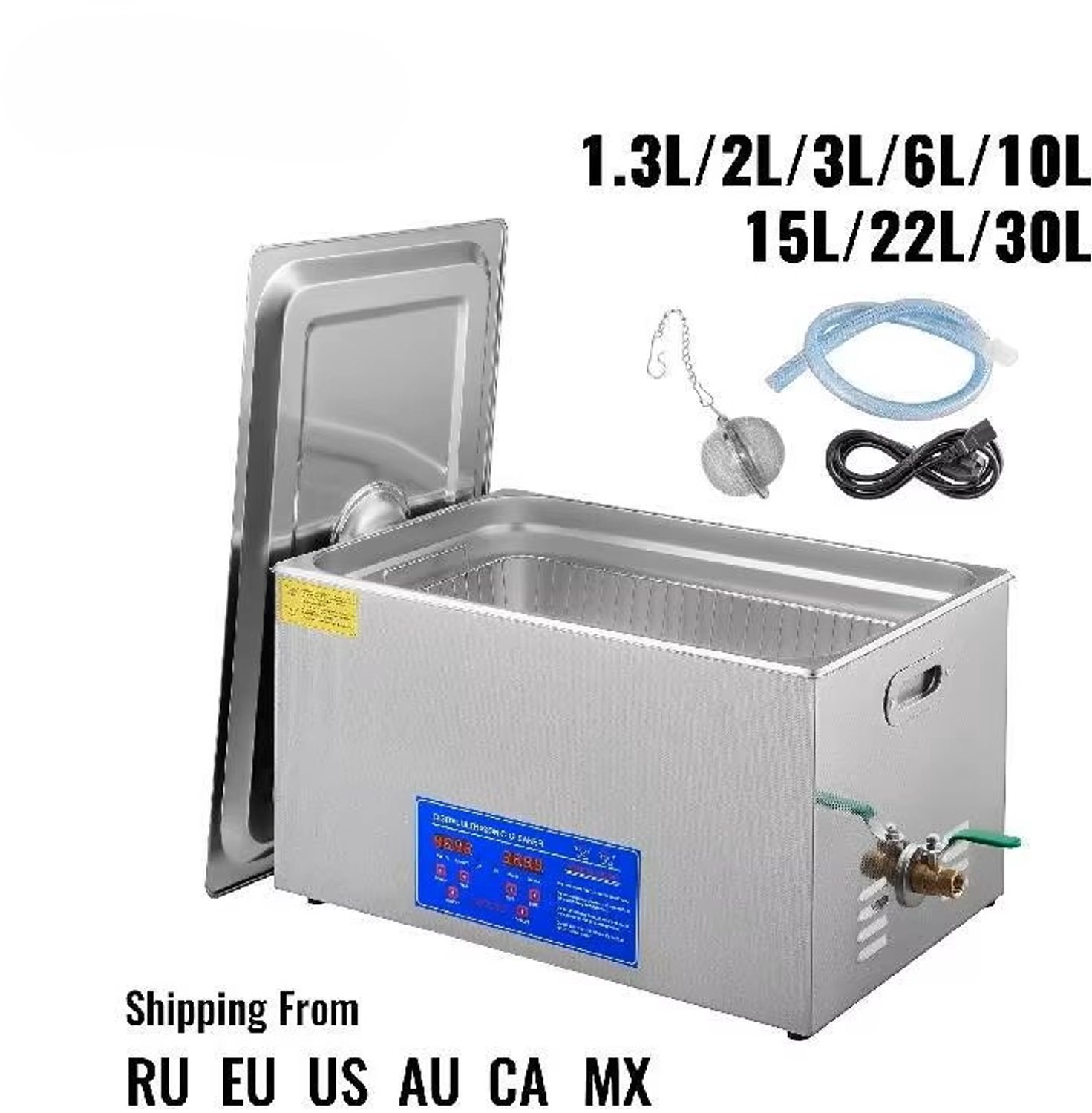 Ultrasone Reiniger - 1.3L tot 30L Capaciteit - Draagbaar - Huishoudelijk Schoonmaken - Sieradenreiniger