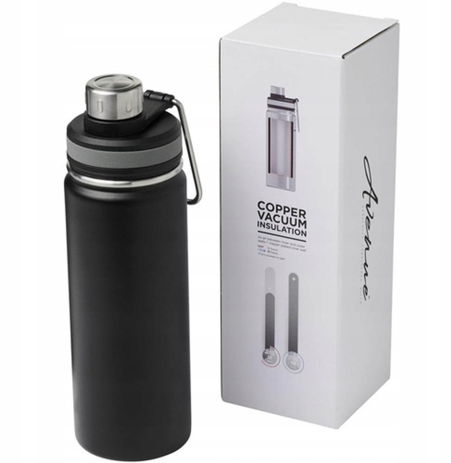 Gessi Koperen Drinkfles 590ml - Dubbelwandig & Vacuümgeïsoleerd