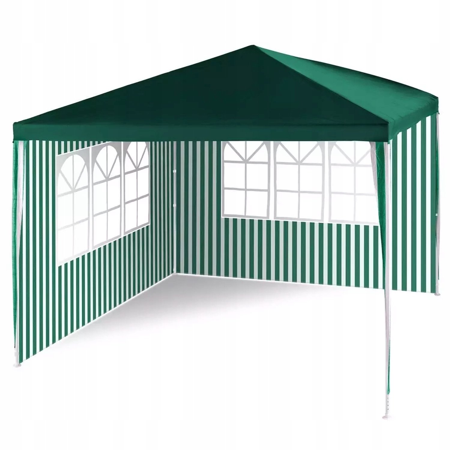 Groene Partytent 3x3m met 2 Wanden - Ideaal voor Feesten en Markten