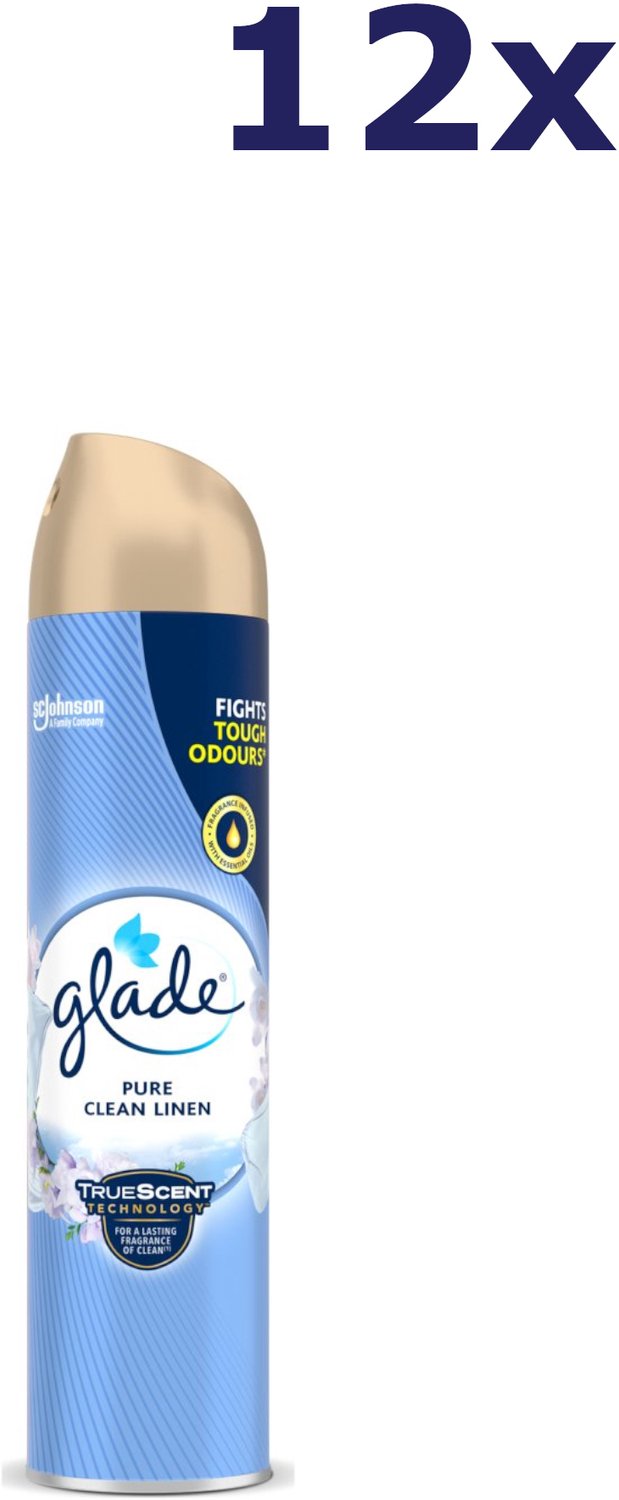 12x Glade luchtverfrisser 300ml Clean Linen