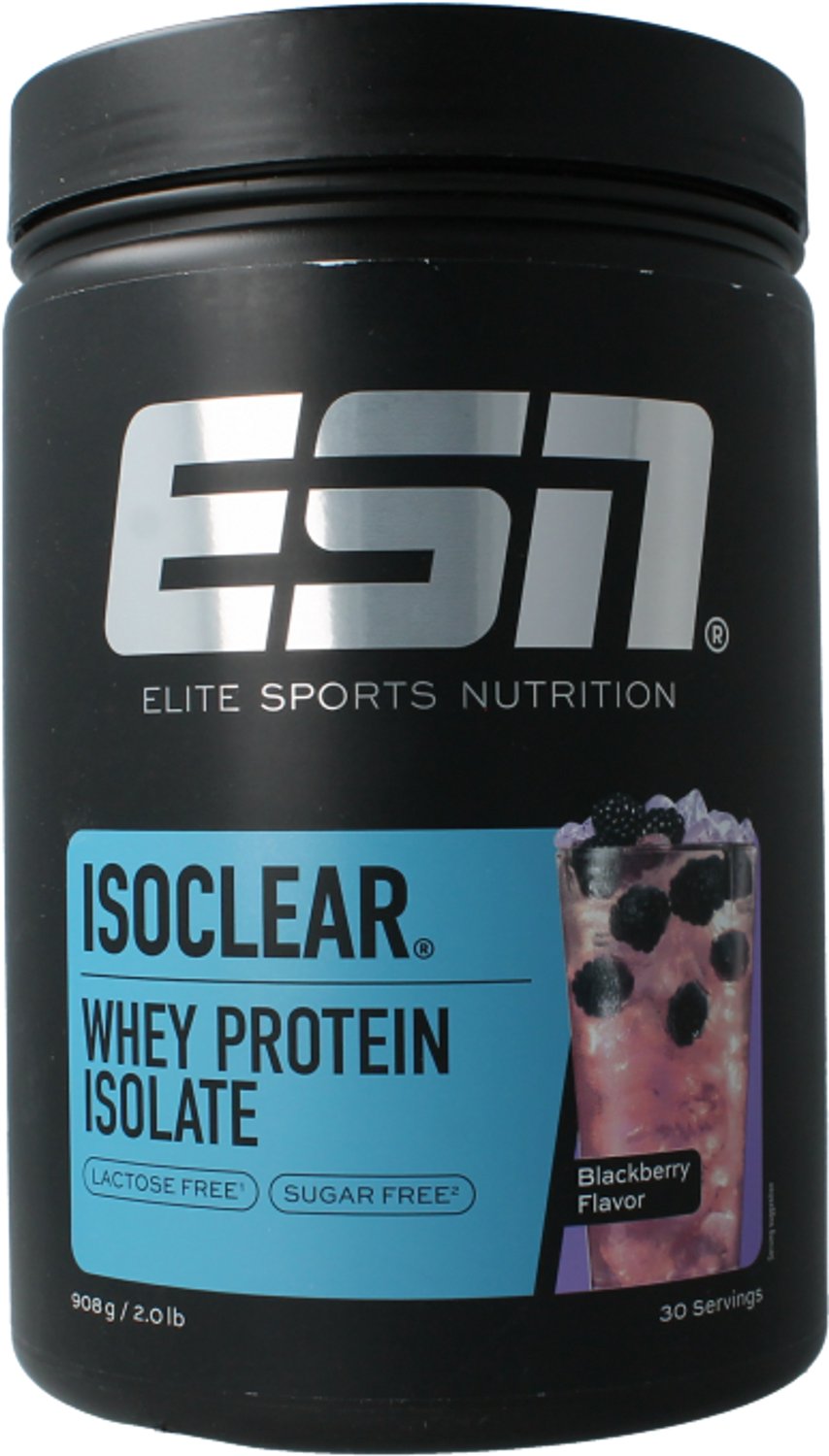 ESN ISOCLEAR Whey Isolate Proteine Poeder, Blackberry, 908 g, 30 Porties Heldere Wei Poeder - Lactosevrij Eiwitshake van Merkloos — afbeelding 3