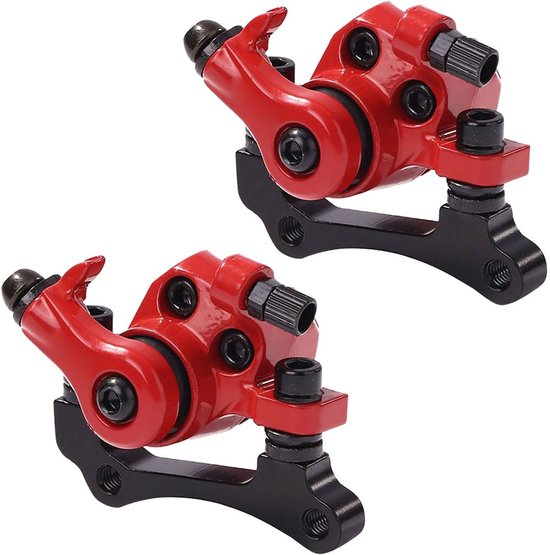 lyrlody Remklauw Aluminium Mechanische Schijfremklauw 10 Inch Voor-achterwielset Responsieve Snelle Actie voor Elektrische Scooterfietsers — afbeelding 4
