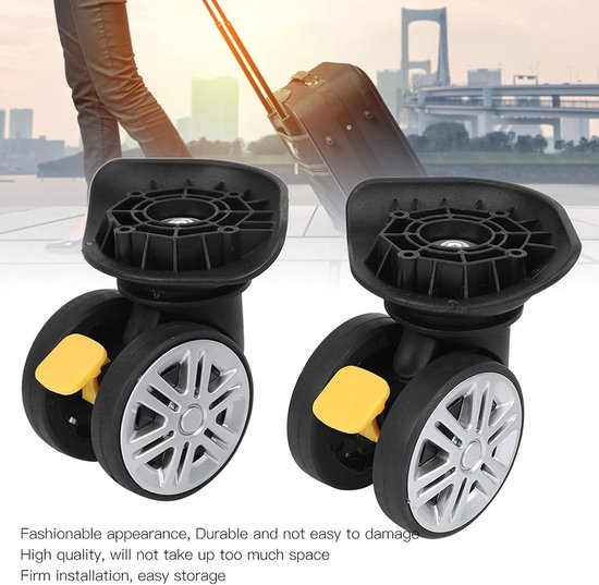 Remwiel, dempingswiel, disselbakwiel, 1PC Outdoor mute-rem Universeel wiel Disselbak Koffer Bagagekoffers vervangen — afbeelding 3