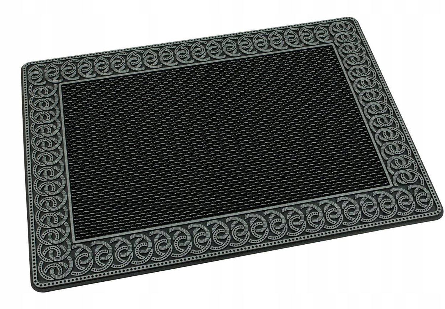 Sterke Buitenmat 55x78 cm - Stijlvol Grijs & Zwart