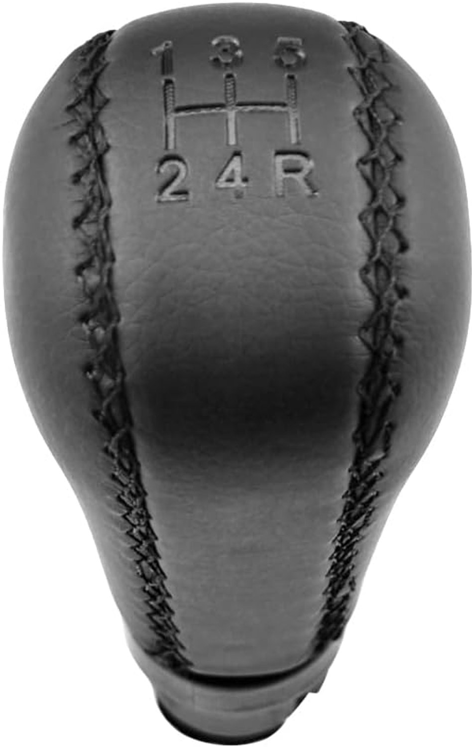Versnellingspook van zwart leer voor versnellingspook voor Vol-vo S60 S80 V70 XC70-5-versnellingen