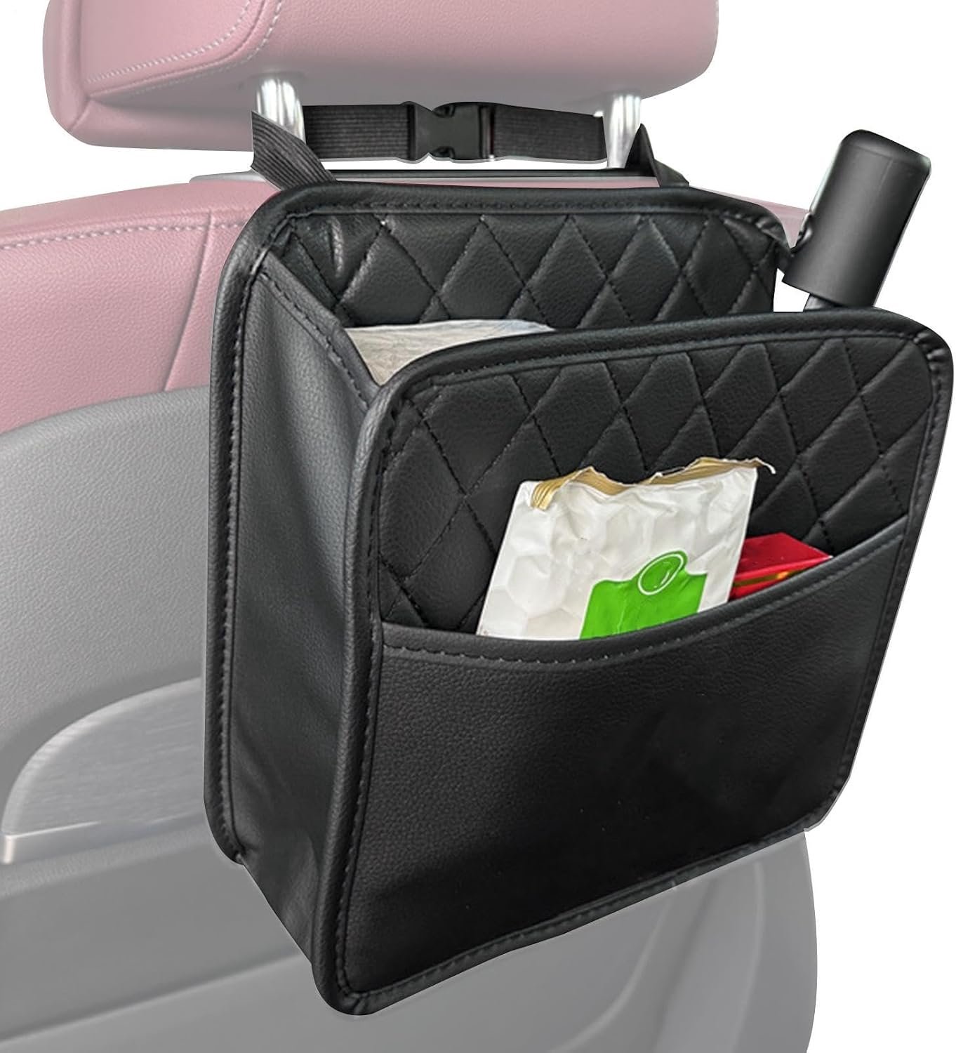 Auto Seat Back Opbergdoos Lederen Auto Hoofdsteun Organizer