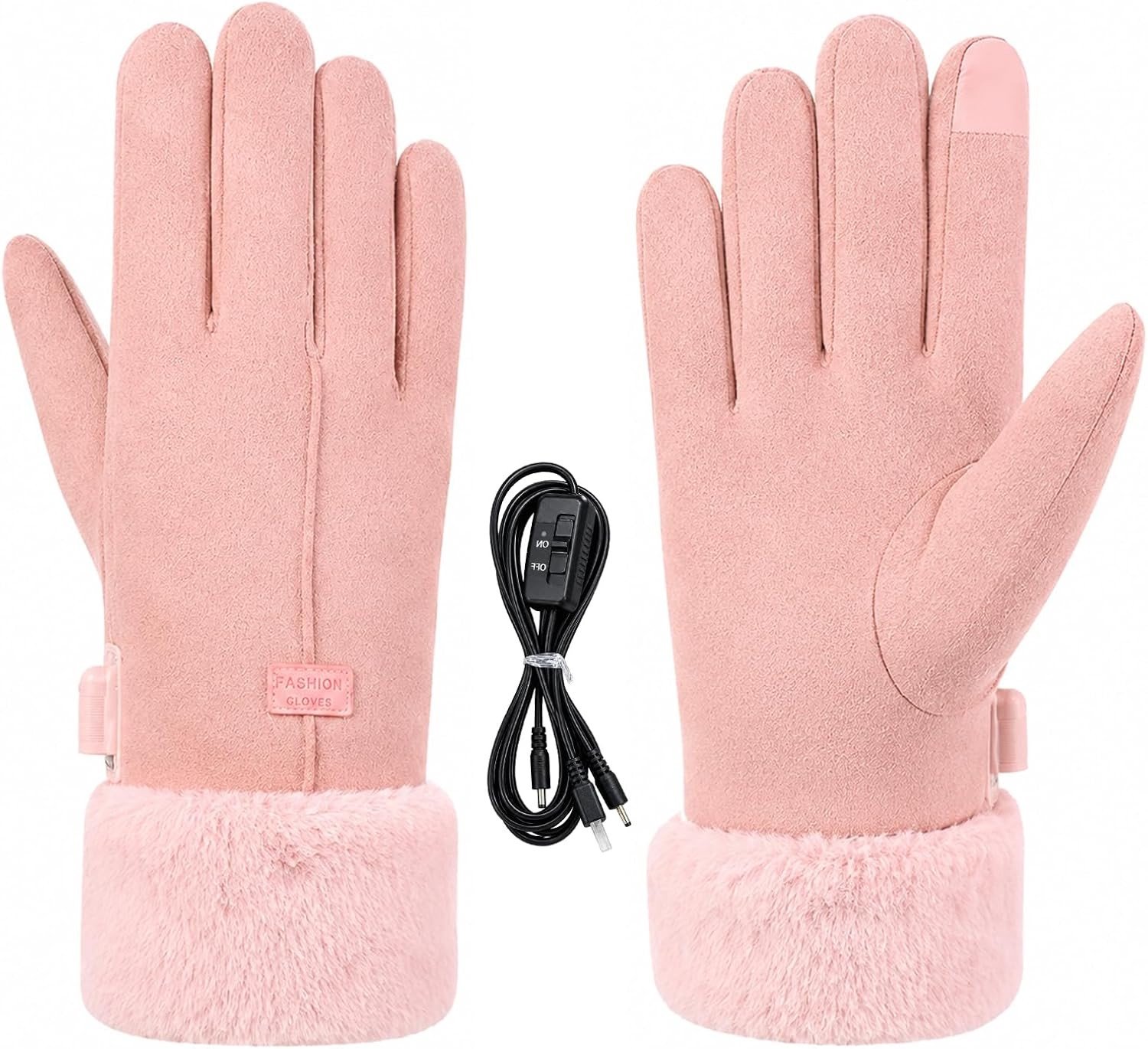 Verwarmde Handschoenen - Roze - 27 cm - USB Oplaadbare Winterhandschoenen met Touchscreen - Voor Buitenactiviteiten