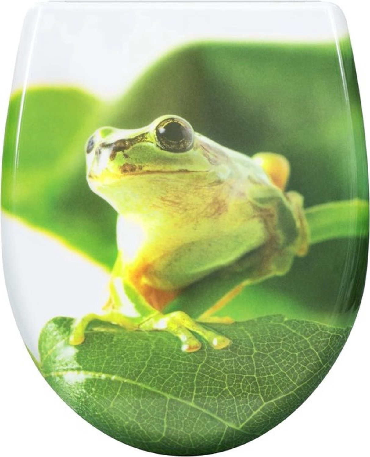 O-vormige toiletbril - WC-bril - Badkamercomfort - Zachte sluiting - Universeel - Groen