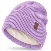 BOTC Muts - Winter Muts - One size - Unisex - Muts dames - Muts heren - Paars