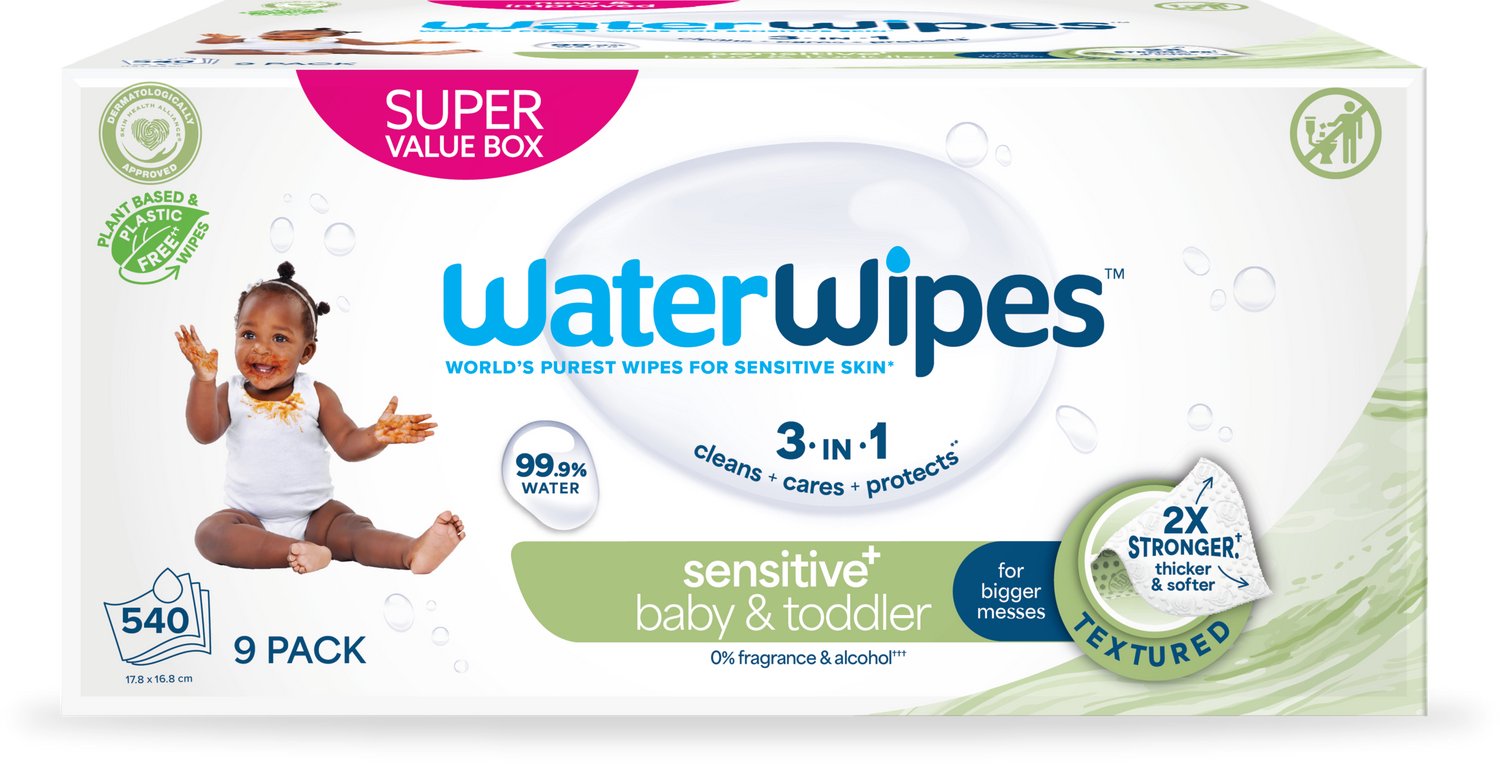 Bol.com WaterWipes Snoetendoekjes - Voor Gezicht & Handen - 99,9% Water - 9 x 60 - 540 Doekjes aanbieding